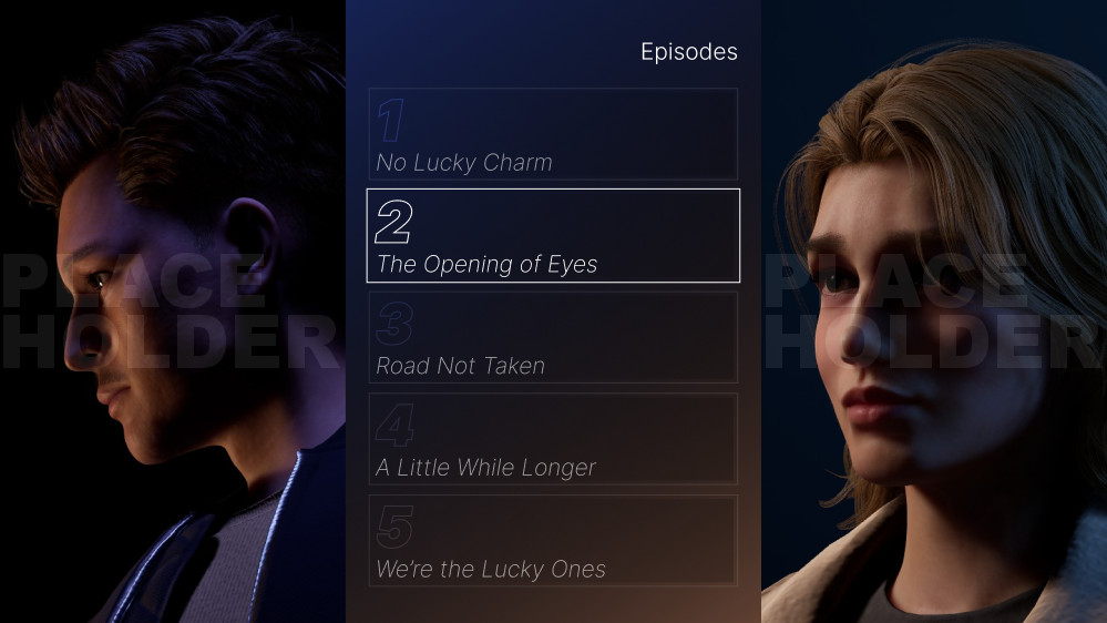 An early design of the episode select screen (Episode 2).